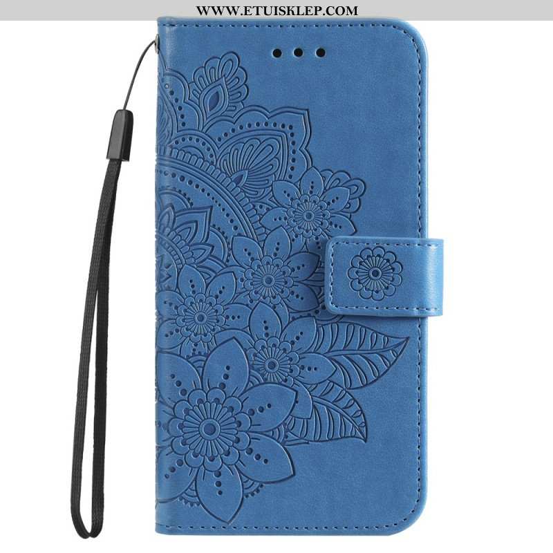 Etui Folio do Honor Magic 5 Lite z Łańcuch Paskowata Mandala